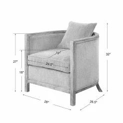 UTTERMOST MONTANA BARREL ACCENT CHAIR Living Room