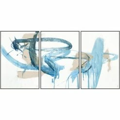 L ART "NOTHING TO EXPLAIN" CANVAS ART TRIPTYCH