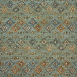 LOLOI OWEN 04 JUTE + WOOL FLAT RUG: SEA GREEN