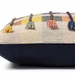 LOLOI GARDEN PLAID THROW PILLOW