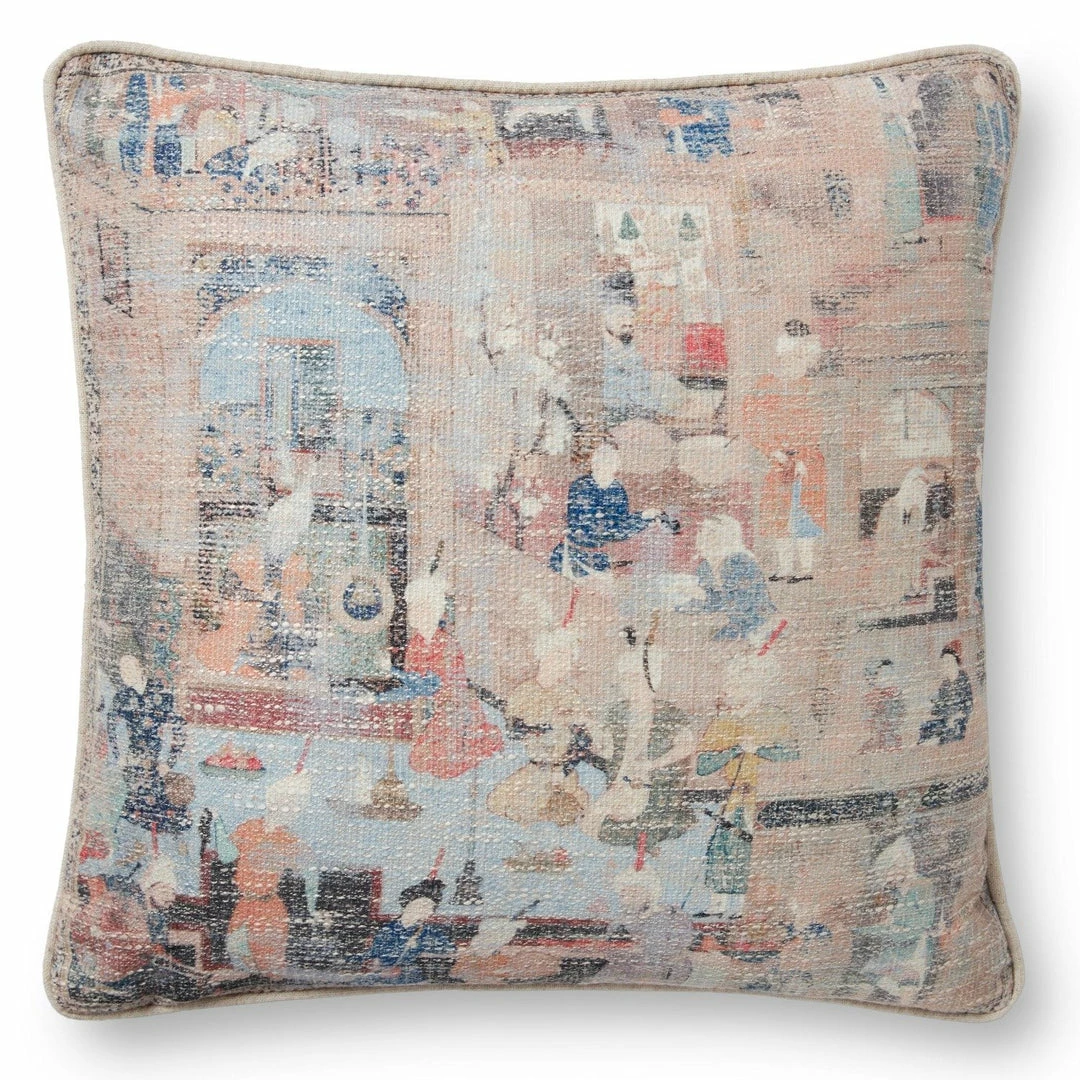 Hot Sale โญ LOLOI VILLAGE SCENES VINTAGE PRINT PILLOWS ๐ 4 LOLOI VILLAGE SCENES VINTAGE PRINT PILLOWS