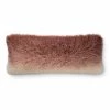 LOLOI Pillows + Poufs DUSTY ROSE HOMBRE FAUX SHERPA PILLOW