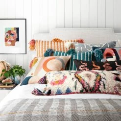 LOLOI Pillows + Poufs ELSIE MOROCCAN BERBER SHAG LUMBAR PILLOW