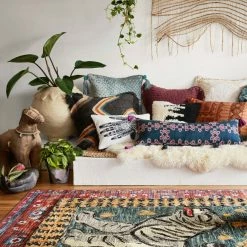 LOLOI Pillows + Poufs CARLO FRINGE EDGE THROW PILLOW