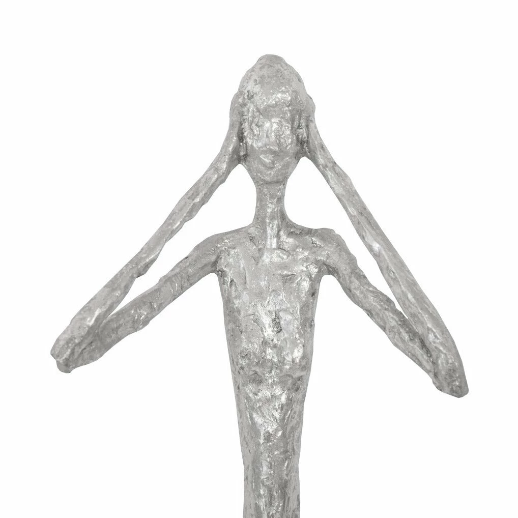 Best Pirce ๐ PHILLIPS COLLECTION SEE, SPEAK, HEAR NO EVIL WALL ART RESIN SILVER LEAF, SET OF 3 ๐ 3 PHILLIPS COLLECTION SEE, SPEAK, HEAR NO EVIL WALL ART RESIN SILVER LEAF, SET OF 3