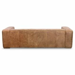 MOES Furniture OPEN ROAD VINTAGE BROWN LEATHER SOFA