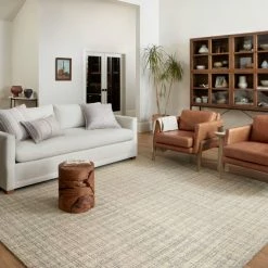 LOLOI POLLY HAND-TUFTED WOOL + JUTE RUG: ANTIQUE SILVER-MIST