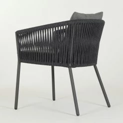 FOUR HANDS Furniture PORTO OUTDOOR DINING CHAIR: CHARCOAL