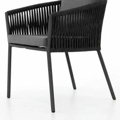 FOUR HANDS Furniture PORTO OUTDOOR DINING CHAIR: CHARCOAL