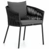 FOUR HANDS Furniture PORTO OUTDOOR DINING CHAIR: CHARCOAL