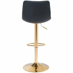 ZUO PRIMA BLACK + GOLD ADJUSTABLE STOOL