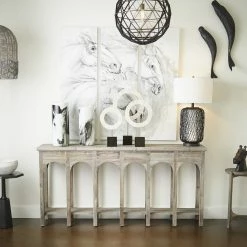 CYAN PROVENCIA WEATHERED PINE CONSOLE TABLE Furniture