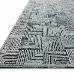 LOLOI PRESCOTT POLYESTER, WOOL + VISCOSE RUG: ARCTIC BLUE