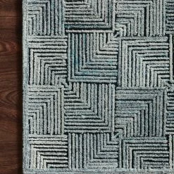 LOLOI PRESCOTT POLYESTER, WOOL + VISCOSE RUG: ARCTIC BLUE