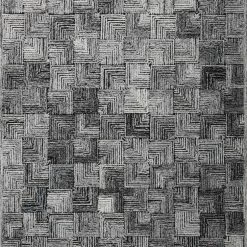 LOLOI PRESCOTT POLYESTER, WOOL + VISCOSE RUG: SILVER