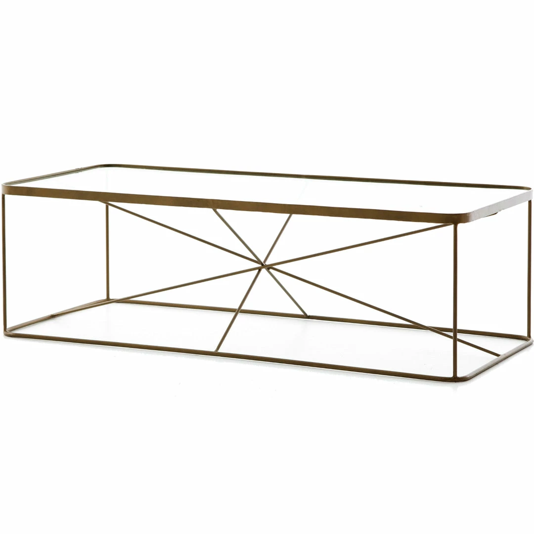 Wholesale 🤩 FOUR HANDS RADIATE BRASS IRON + GLASS TOP COFFEE TABLE Furniture 🥰 3 FOUR HANDS RADIATE BRASS IRON + GLASS TOP COFFEE TABLE Furniture