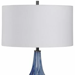 New 💯 UTTERMOST REACTIVE INDIGO BLUE GLAZE CERAMIC LAMP Lighting ✔️ 9 UTTERMOST REACTIVE INDIGO BLUE GLAZE CERAMIC LAMP Lighting