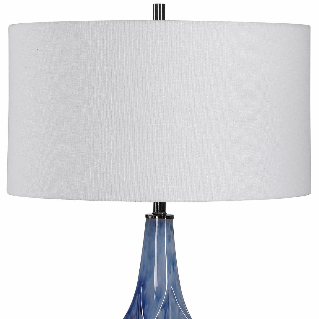 New 💯 UTTERMOST REACTIVE INDIGO BLUE GLAZE CERAMIC LAMP Lighting ✔️ 4 UTTERMOST REACTIVE INDIGO BLUE GLAZE CERAMIC LAMP Lighting