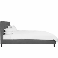 MOES Bedroom ZOEY BED: GRAY LINEN