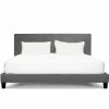 MOES Bedroom ZOEY BED: GRAY LINEN