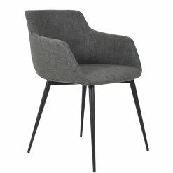 MOES RONDA ARM CHAIR: GREY | SET OF 2