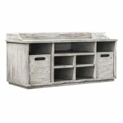 UTTERMOST Living Room RUSTIC WHITE STORAGE BENCH