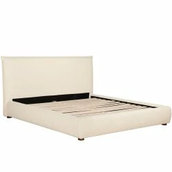 MOES RECHARGE IVORY BOUCLE UPHOLSTERED BED Furniture