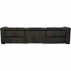 HOOKER SAVION GRANDIER TUFTED LEATHER SOFA: BELLAGIO GRAVEL