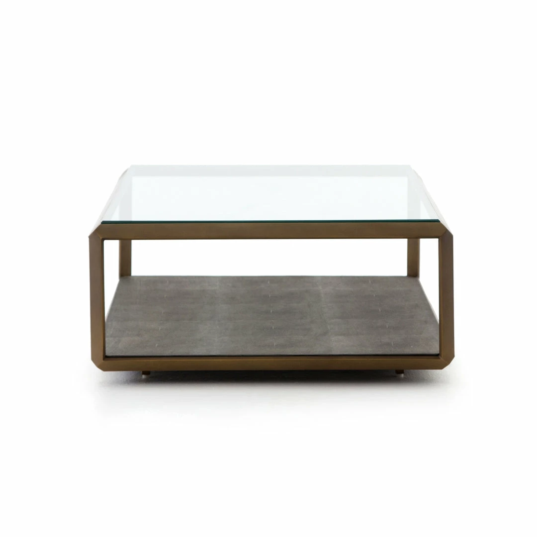 Wholesale ❤️ FOUR HANDS Living Room SHAGREEN SHADOW BOX COFFEE TABLE: ANTIQUE BRASS 🤩 3 FOUR HANDS Living Room SHAGREEN SHADOW BOX COFFEE TABLE: ANTIQUE BRASS