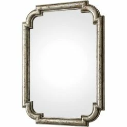 UTTERMOST SHANTI DISTRESSED ANTIQUE SILVERLEAF MIRROR