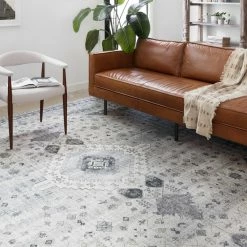 LOLOI ELSA VINTAGE PRINT RUG: GRAY
