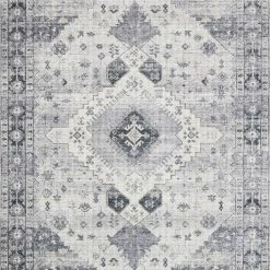 LOLOI ELSA VINTAGE PRINT RUG: GRAY