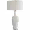 UTTERMOST STRAUSS GLOSS WHITE CERAMIC TABLE LAMP Lighting