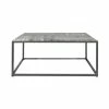 MOES SQUARE STRIATED GREY MARBLE TOP COFFEE TABLE