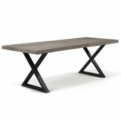 Brand new ๐ URBIA BROOKS LIVE EDGE DINING TABLE: SANDBLASTED GREY Kitchen + Dining ๐ 32 URBIA BROOKS LIVE EDGE DINING TABLE: SANDBLASTED GREY Kitchen + Dining