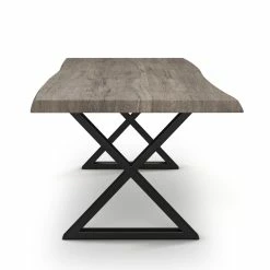 Brand new ๐ URBIA BROOKS LIVE EDGE DINING TABLE: SANDBLASTED GREY Kitchen + Dining ๐ 33 URBIA BROOKS LIVE EDGE DINING TABLE: SANDBLASTED GREY Kitchen + Dining