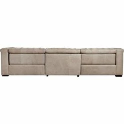 HOOKER Furniture SAVION GRANDIER TUFTED LEATHER SOFA: GIOVANNI TAUPE