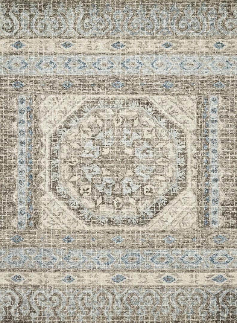 New 🤩 LOLOI TATUM WOOL RUG: AQUA, STONE 🔥 1 LOLOI TATUM WOOL RUG: AQUA, STONE