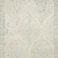 LOLOI TATUM WOOL RUG: CREAM, SKY BLUE