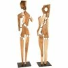 PHILLIPS COLLECTION JACK & JILL CHAMCHA WOOD SCULPTURE
