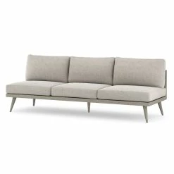 FOUR HANDS TILLY OUTDOOR SOFA: WEATHERED GREY TEAK