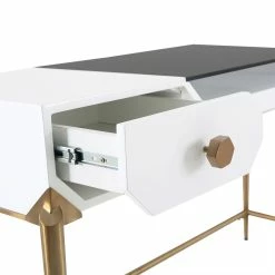 TOV BOJO WHITE LACQUER DESK Furniture