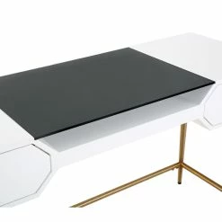 TOV BOJO WHITE LACQUER DESK Furniture