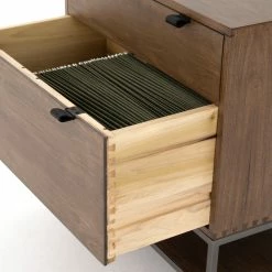 FOUR HANDS TREY MODULAR FILING CABINET: AUBURN POPLAR Furniture