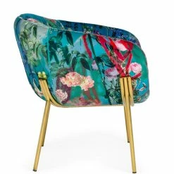 VIG Living Room TROPICAL PRINT VELVET ACCENT CHAIR