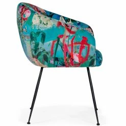 VIG TROPICAL PRINT VELVET DINING CHAIR