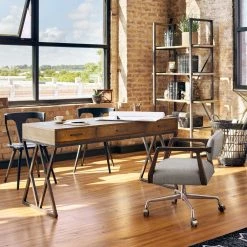 FOUR HANDS Office TYLER DESK CHAIR: IVES WHITE GREY