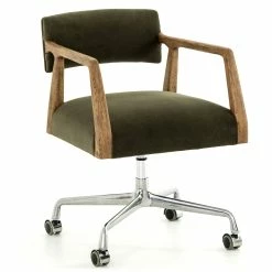 FOUR HANDS TYLER DESK CHAIR: LODEN GREEN VELVET Office