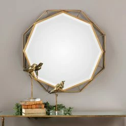 UTTERMOST MEKHI GOLD ROUND MIRROR