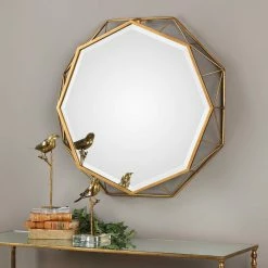 UTTERMOST MEKHI GOLD ROUND MIRROR